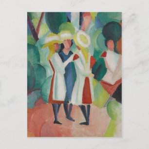 “Three Girls” Art postcard