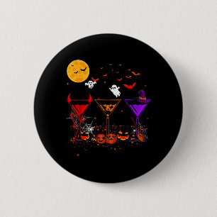 Three Glasses Of Cocktails Funny Halloween Costume 2 Inch Round Button