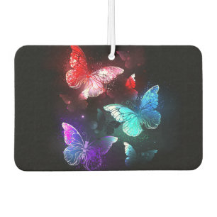 Three Glowing Butterflies on night background Air Freshener