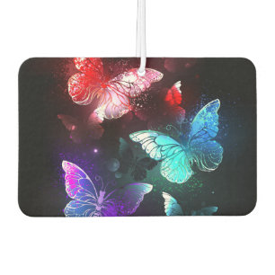 Three Glowing Butterflies on night background Air Freshener