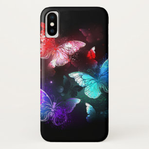 Three Glowing Butterflies on night background Case-Mate iPhone Case