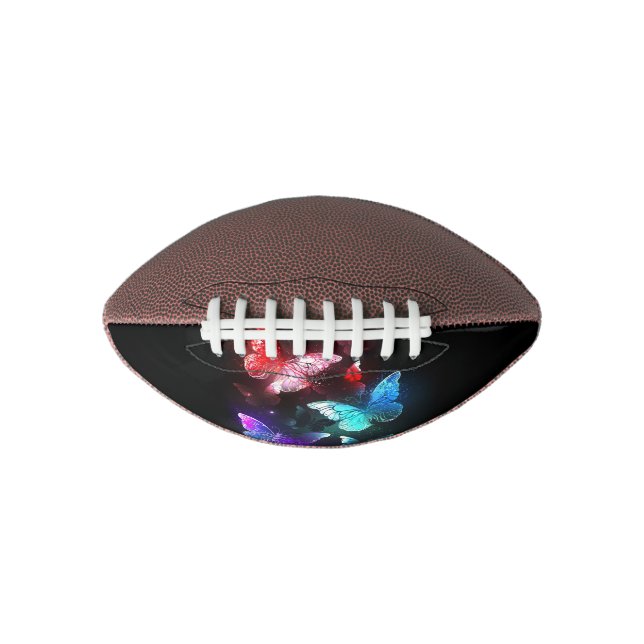 Three Glowing Butterflies on night background Football (Front)