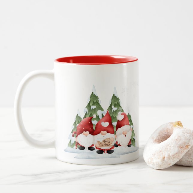 Three Gnome Christmas Coffee Mug (With Donut)