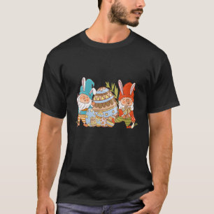 Three Gnome Easter Bunny Spring Easter Egg Hunting T-Shirt