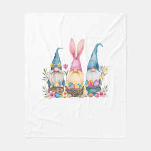 Three Gnome Easter Gnome Easter Egg T-Shirt Fleece Blanket