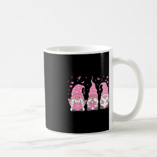 Three Gnome Pink Ribbon Warrior Breast Cancer Awar Coffee Mug