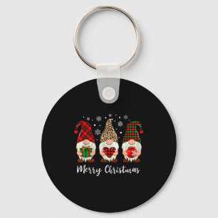 Three Gnome Shirt For Women Merry Christmas Buffal Keychain