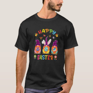 Three Gnomes Bunny Holding Egg Happy Easter Day Me T-Shirt