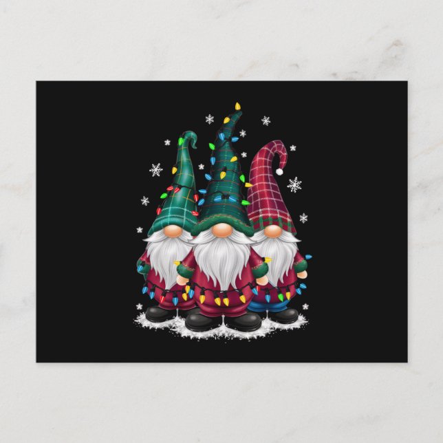 Three Gnomes Christmas Lights Xmas Holiday (Front)