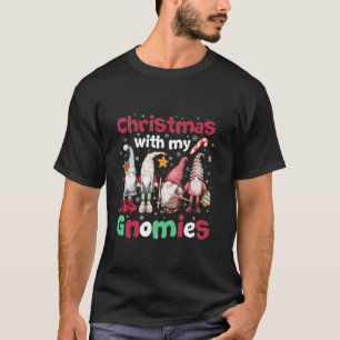 Three Gnomes Christmas With My Gnomies Xmas Buffal T-Shirt