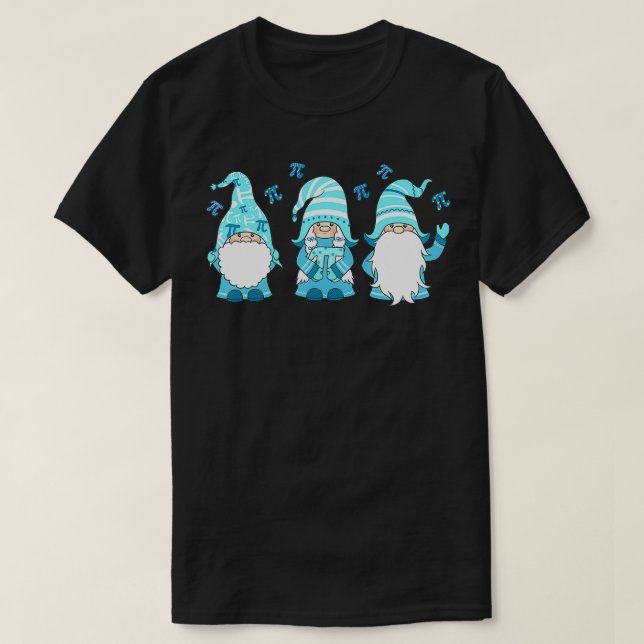 Three Gnomes Cute Happy Pi Day Math Number Lover M T-Shirt (Design Front)