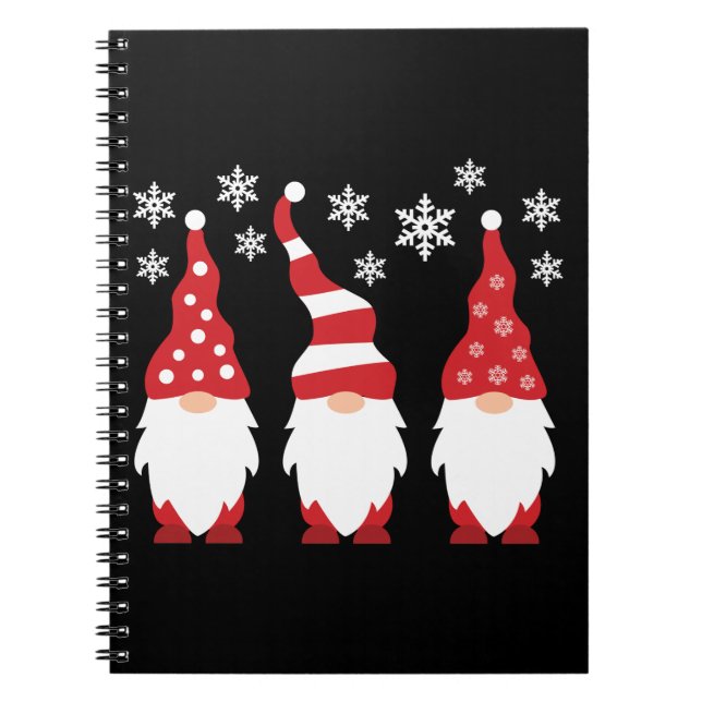 Three Gnomes For The Holidays Notebook (Front)