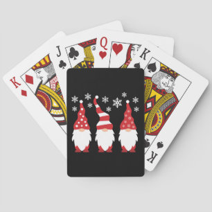 Three Gnomes For The Holidays Playing Cards