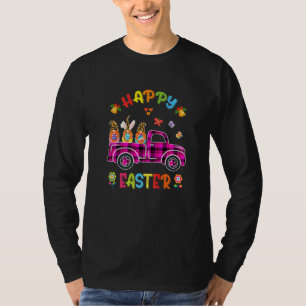 Three Gnomes Holding Egg Happy Easter Day Truck Ea T-Shirt