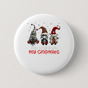 Three Gnomes In Red Christmas Just Hanging With My 2 Inch Round Button