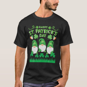 Three Gnomes Shamrock Irish Family Matching St Pat T-Shirt