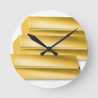 three-golden-gold bars.jpg round clock