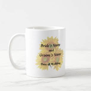 Three Golden Sunflowers Coffee Mug