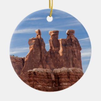 Three Gossips Ceramic Ornament