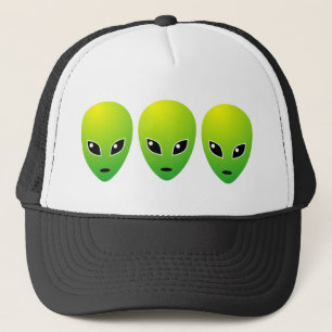 Three Green Aliens Trucker Hat