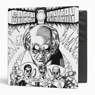 Three Green Lanterns Comic Cover, Black and White Binder