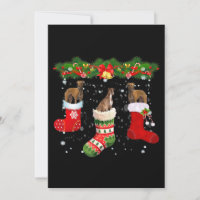 Three Greyhound Dog In Sock Christmas Santa