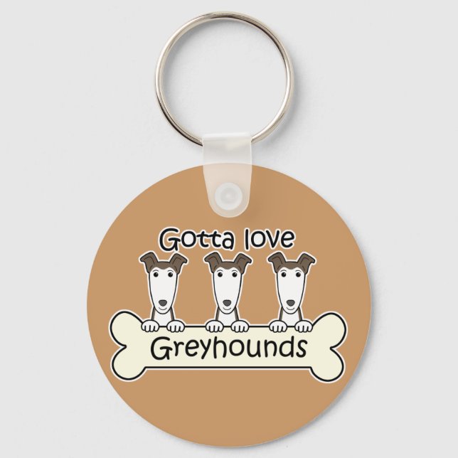 Three Greyhounds Keychain (Front)