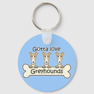 Three Greyhounds Keychain