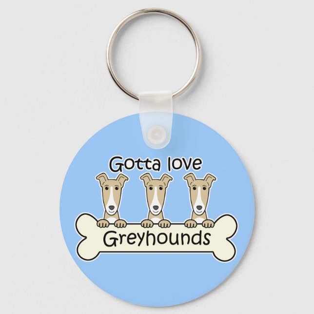 Three Greyhounds Keychain (Front)