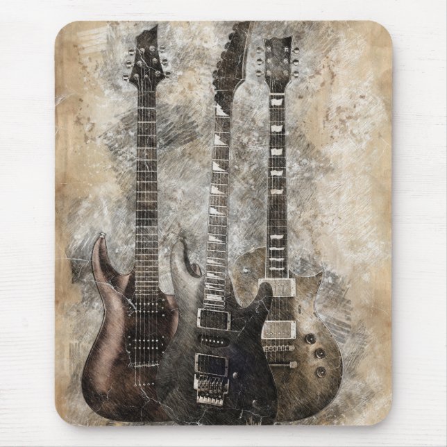Three Guitars Mouse Pad (Front)