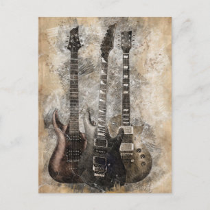 Three Guitars Postcard