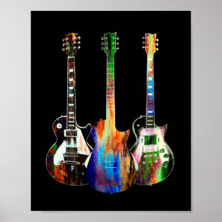 Three Guitars Poster
