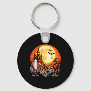 Three Halloween Bigfoots Horror Boo Ghost Witch Mu Keychain