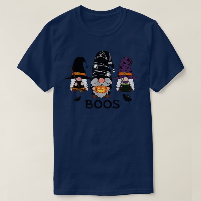Three Halloween Boos Gnomes 6567 T-Shirt (Design Front)