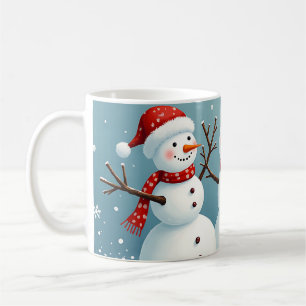 Three happy Christmas snowmen Coffee Mug