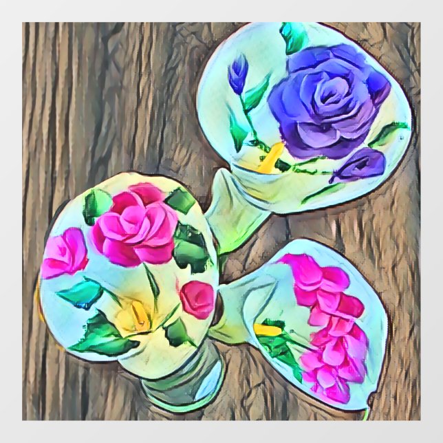 Three Happy Lilys Window Cling (Sheet)