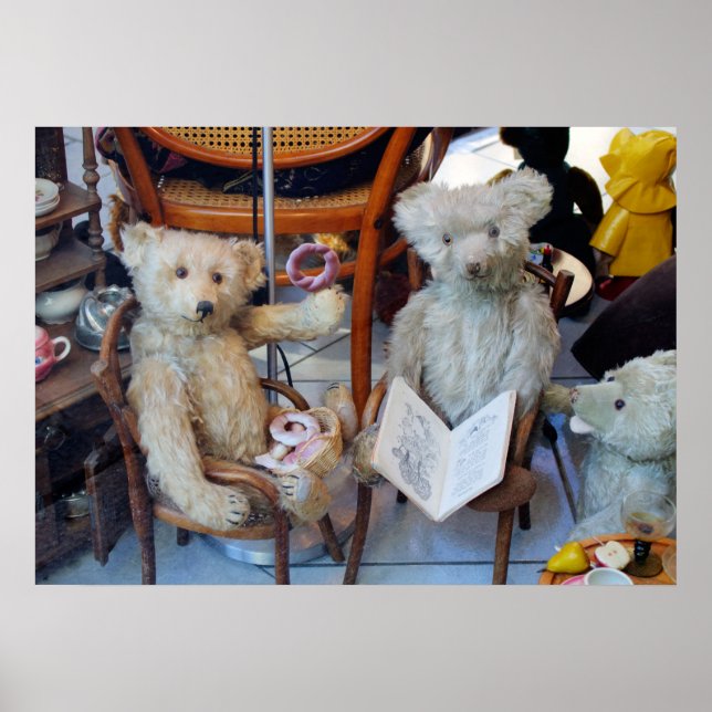 Three Happy Teddy Bears Poster (Front)