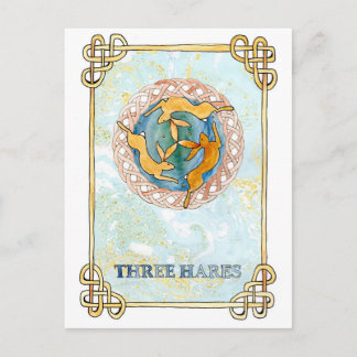 Three Hares postcard