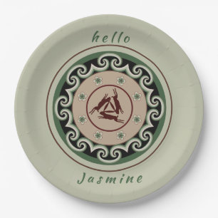 Three hares sharing three ears with interlocking  paper plate