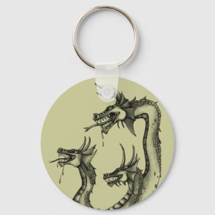 Three Headed Hydra Design Keychain