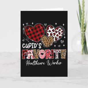 Three Hearts Cupid's Favorite Healthcare Worker Va Card