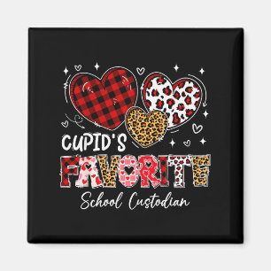 Three Hearts Cupids Favorite School Custodian Vale Magnet