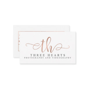 Three Hearts Custom Business Cards