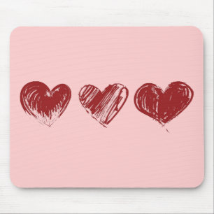 Three Hearts Mouse Pad