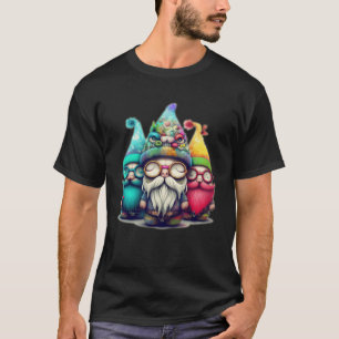 Three Hippie Gnomes Peace Gnome Gnome Desisgn T-Shirt