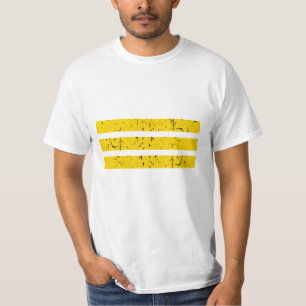 Three Horizontal Stripes   Vintage Yin-Yang Symbol T-Shirt