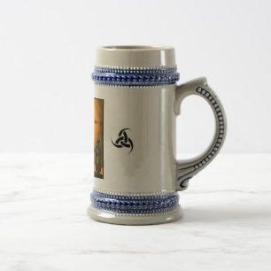 Three horn Fenris and Tyr stien Beer Stein