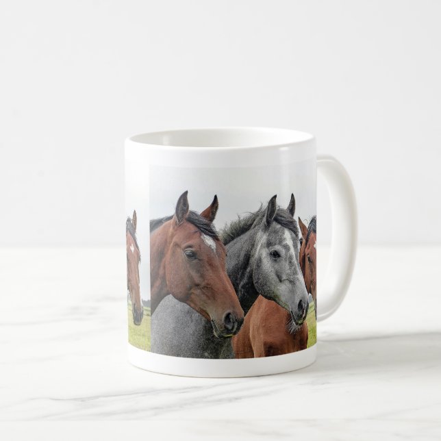 Three horse coffee mug (Front Right)