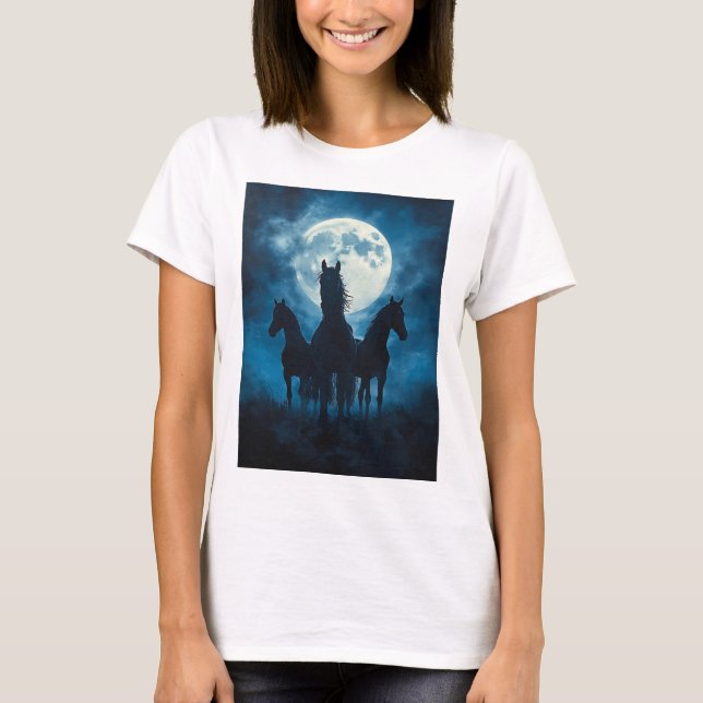 Three Horse Moon T-Shirt (Front)