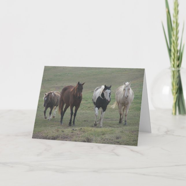 Three Horses and a Pony Card (Front)